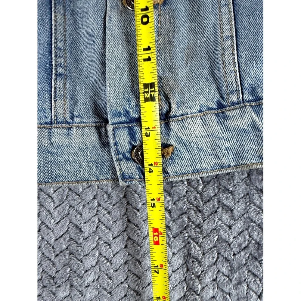 Old Navy Trucker Jacket Girls M(8) Blue‎ Denim Cropped Classic Button Front